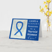 Thyroïde ziekte Bewustheid Koolstof Paisley Blauwe Kaart (Gele Bloem)