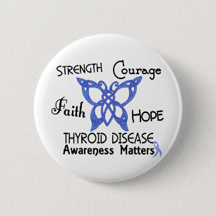 Thyroïde ziekte Celtic Butterfly 3 Ronde Button 5,7 Cm