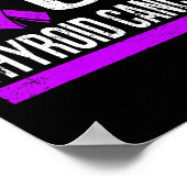 Thyroïdkanker bewustzijn T-Shirt Poster (Hoek)