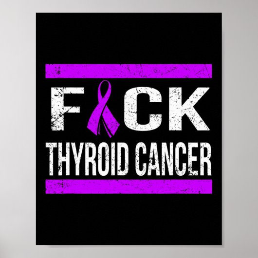 Thyroïdkanker bewustzijn T-Shirt Poster (Voorkant)