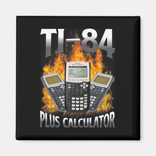 Ti-84 Plus rekenmachine Funny Math leraar  Magneet (Voorkant)