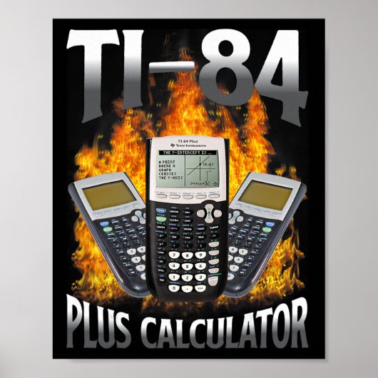 Ti-84 Plus Rekenmachine Funny Math Leraar Poster (Voorkant)