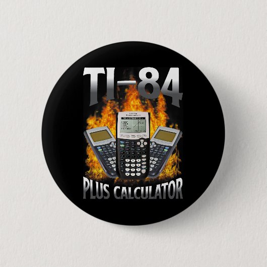 Ti-84 Plus rekenmachine Funny Math leraar Ronde Button 5,7 Cm (Voorkant)