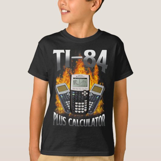 Ti-84 Plus rekenmachine Funny Math leraar T-shirt (Voorkant)