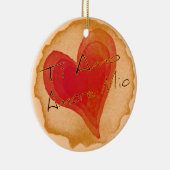 Ti Amo Amore Mio Keramisch Ornament (Rechts)