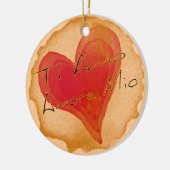 Ti Amo Amore Mio Keramisch Ornament (Links)