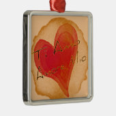Ti Amo Amore Mio Metalen Ornament (Rechts)