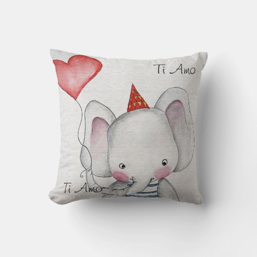 Ti Amo Baby Elephant Sierkussen (Voorkant)