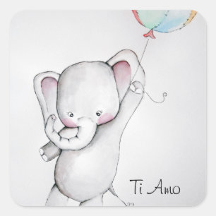 Ti Amo Baby olifant Stickers