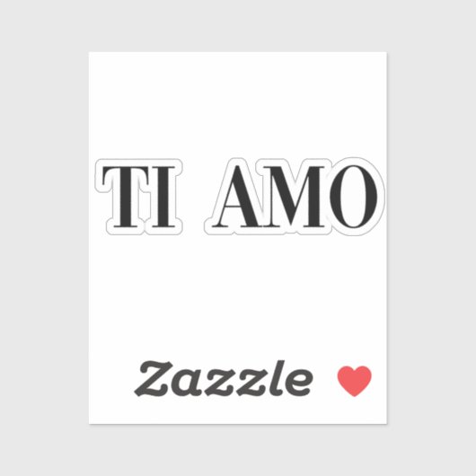 Ti amo-belettering sticker (Vel)