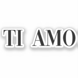 Ti amo-belettering sticker