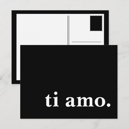Ti Amo. Briefkaart (Voorkant / Achterkant)
