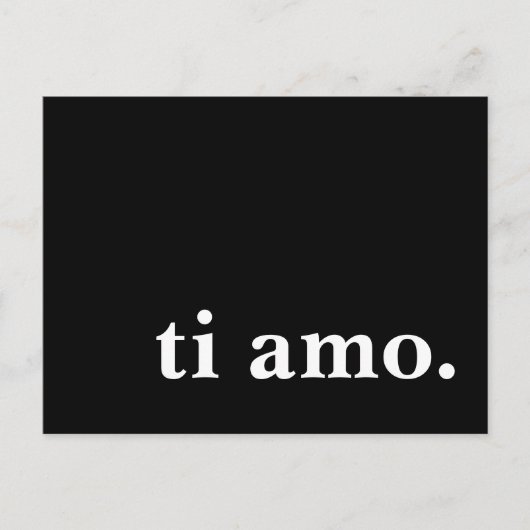Ti Amo. Briefkaart (Voorkant)