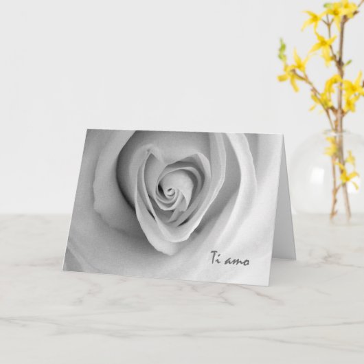 Ti Amo, houd ik van u in het Italiaans, Gevormde Kaart (Gele Bloem)