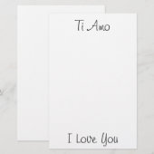 Ti Amo/I houdt van je Briefpapier (Voorkant / Achterkant)