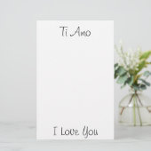 Ti Amo/I houdt van je Briefpapier (Staand voorkant)