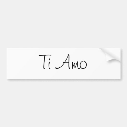 Ti Amo/I houdt van je Bumpersticker (Voorkant)