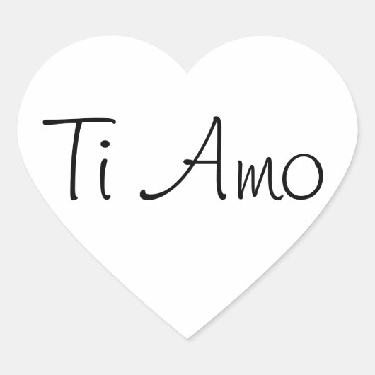 Ti Amo/I houdt van je Hart Sticker (Voorkant)