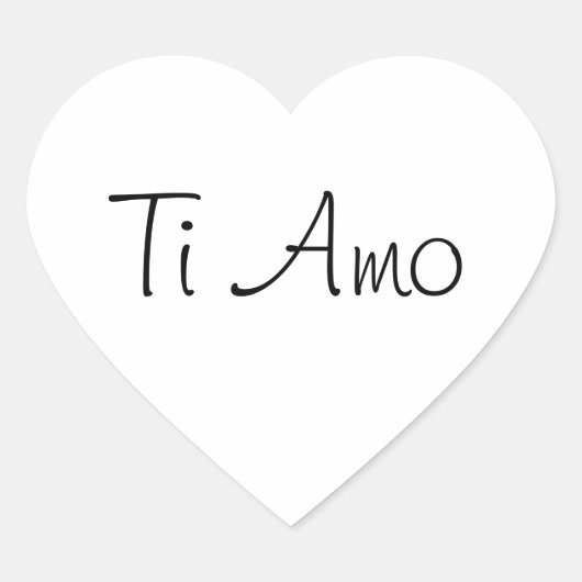 Ti Amo/I houdt van je Hart Sticker (Voorkant)