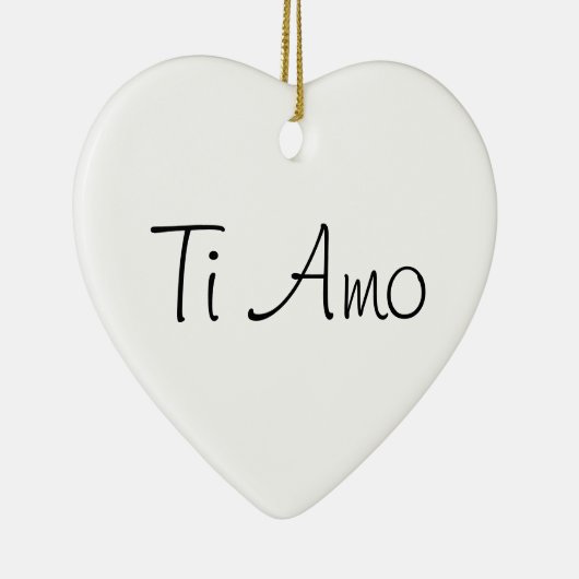 Ti Amo/I houdt van je Keramisch Ornament (Rechts)