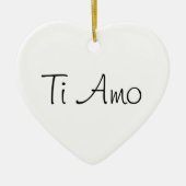 Ti Amo/I houdt van je Keramisch Ornament (Voorkant)