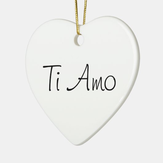 Ti Amo/I houdt van je Keramisch Ornament (Links)