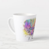*~* Ti Amo Ik hou van je hartvleugels Kleurrijke A Latte Mok (Linkerhoek)