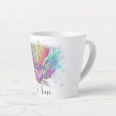 *~* Ti Amo Ik hou van je hartvleugels Kleurrijke A Latte Mok (Rechterhoek)