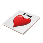 Ti amo - Ik hou van je in het Italiaans Tegeltje (Zijkant)