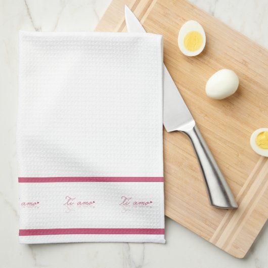 Ti amo (ik hou van je) Italiaans Theedoek (Quarter Fold)