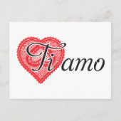 Ti amo (Italiaans) Briefkaart (Voorkant)
