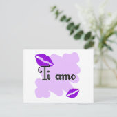 Ti amo - Italiaans Ik hou van je Briefkaart (Staand voorkant)