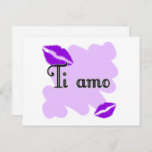 Ti amo - Italiaans Ik hou van je Briefkaart (Voorkant / Achterkant)