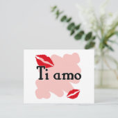 Ti amo - Italiaans Ik hou van je Briefkaart (Staand voorkant)