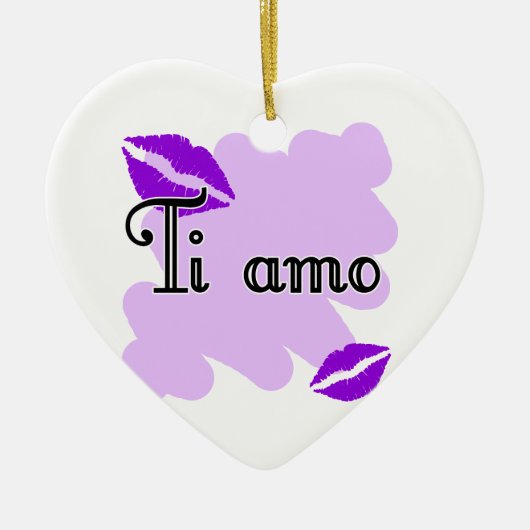 Ti amo - Italiaans Ik hou van je Keramisch Ornament (Voorkant)