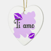 Ti amo - Italiaans Ik hou van je Keramisch Ornament (Links)