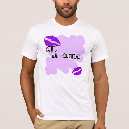 Ti amo - Italiaans Ik hou van je T-shirt (Voorkant)