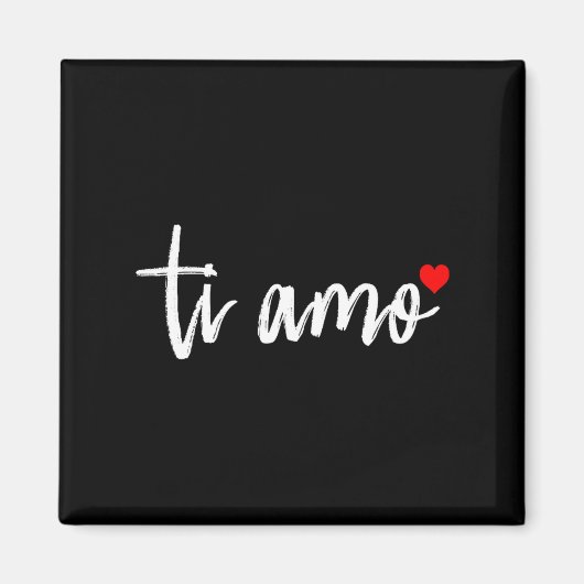 Ti Amo Italiano I Love You Valentine's Day Relatio Magneet (Voorkant)