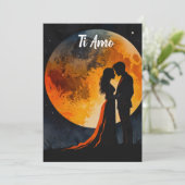 Ti Amo Spaans Ik hou van je Romantische Kaart (Staand voorkant)