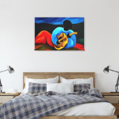 Ti-Jean de gitarist 2008 Canvas Afdruk (Insitu (Slaapkamer))