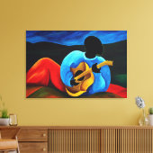Ti-Jean de gitarist 2008 Canvas Afdruk (Insitu (Woonkamer))