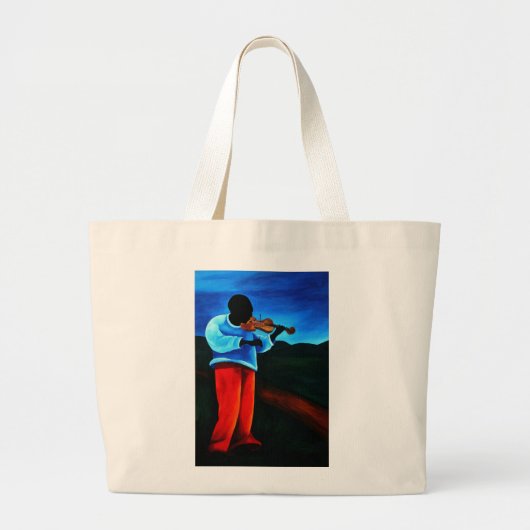 Ti-Jean le violoniste 2008 Grote Tote Bag (Voorkant)