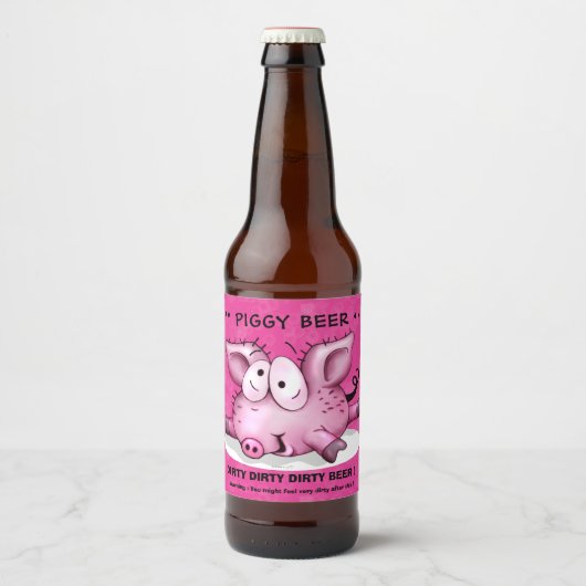 Ti-PIG CARTOON BIERETIKET FLES Bier Etiket (Voorkant)