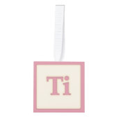 "Ti" Solfeggio Musical Baby Blokken Roze Decoratie (Voorkant)
