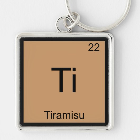 Ti - Tiramisu Funny Chemistry Element Symbol T-shi Sleutelhanger (Voorkant)