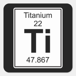 Ti - Titaan Vierkante Sticker