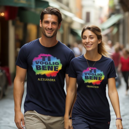 Ti Voglio Bene (ik hou van je) gepersonaliseerde e T-shirt