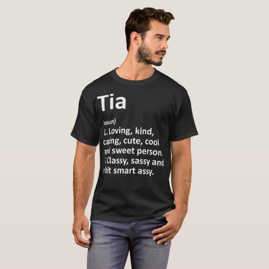 TIA Definitie Gepersonaliseerde naam Funny Birthda T-shirt (Voorkant volledig)