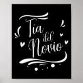 Tia del Novio Spaanse tante van de bruidegom bruil Poster (Voorkant)
