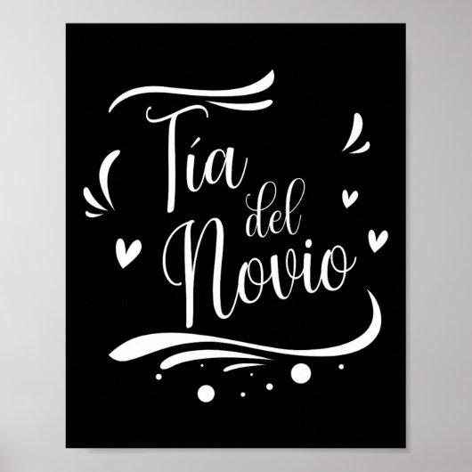 Tia del Novio Spaanse tante van de bruidegom bruil Poster (Voorkant)